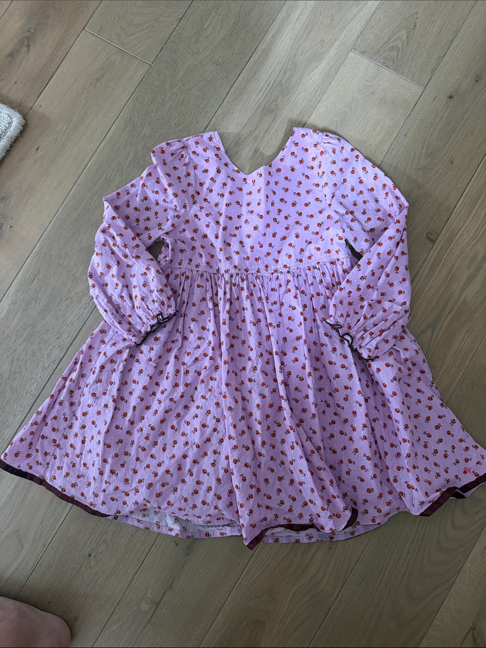 Pink Chicken purple floral print dress